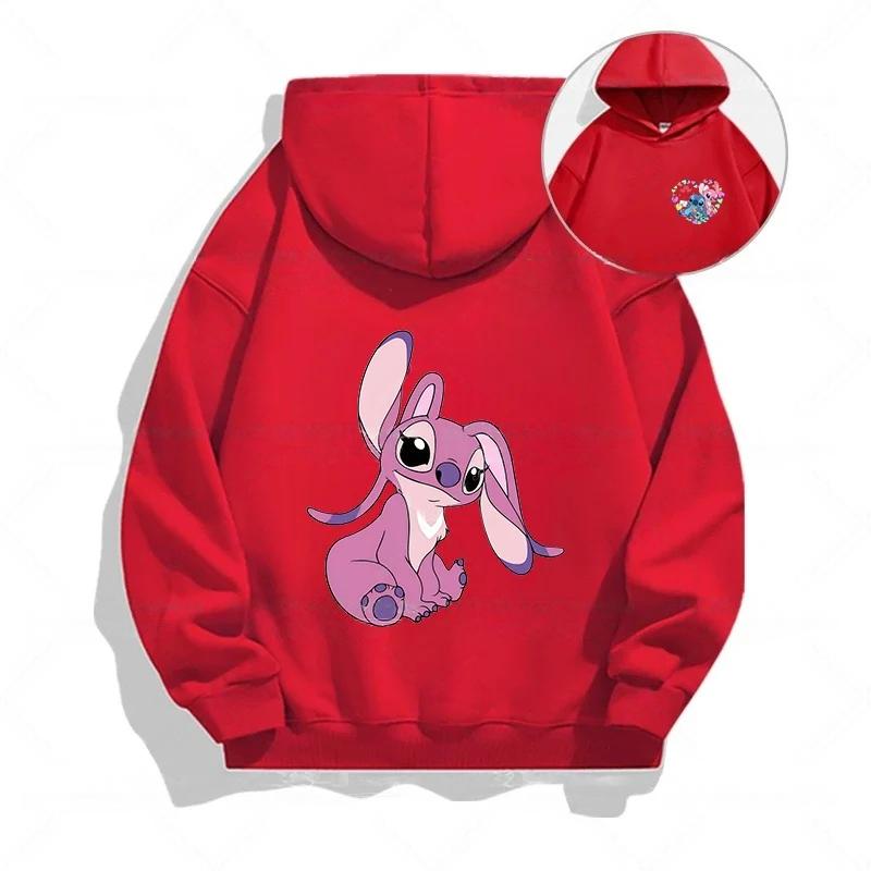 Autumn Disney Cool Stitch Print Children's Hoodies Fashion Casual Boys Girls Long Sleeved Sweatshirts Tops Kids Pullover