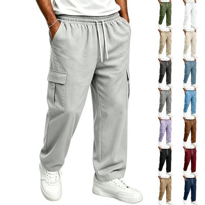 Men's Casual Straight Leg Drawstring Jogger Pants for Commute and Everyday Wear