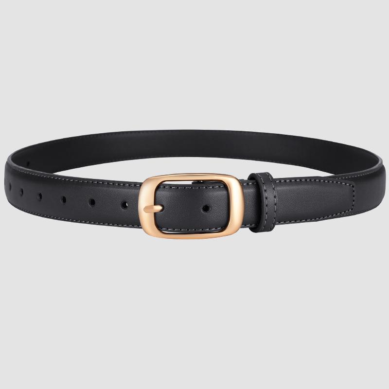 Женский универсальный тонкий ремень из натуральной кожи с пряжкой-пином 110cm