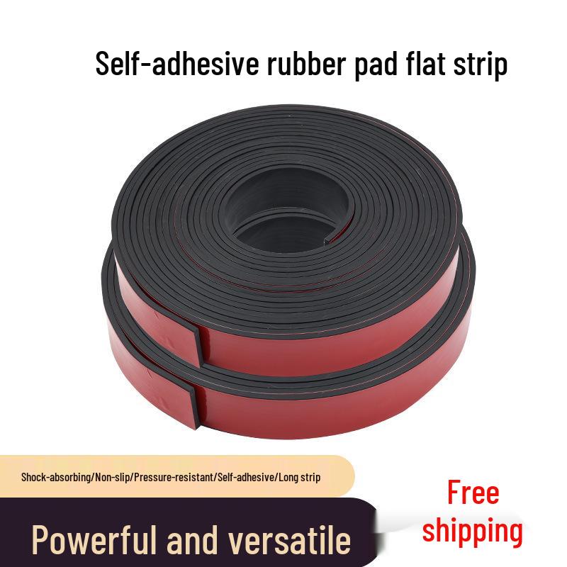 Self-Adhesive Double-Sided Anti-Slip Rubber Pad & Shock-Absorbing Buffer Strip for Glass Sealing