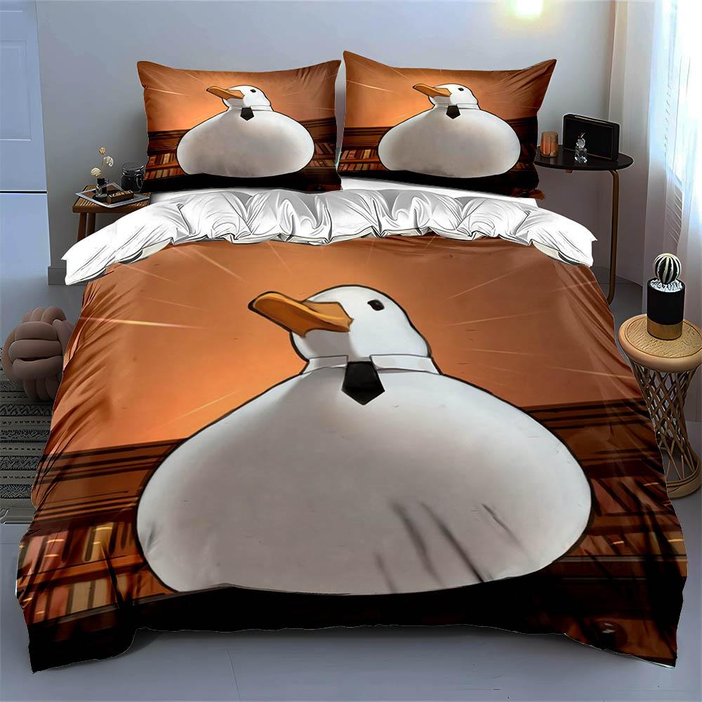 Duck wearing tie. Bedding Duvet cover sets Duvet covers Pillowcases gifts (1 * Duvet Cover 2 * Pillowcases, without duvet insert)