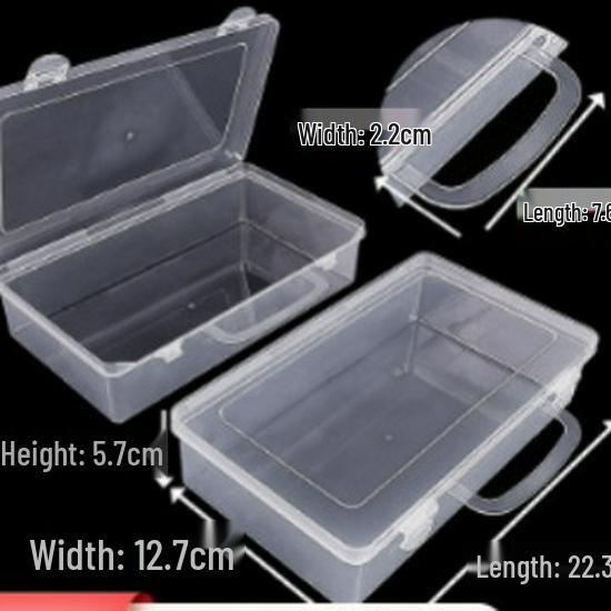 

Clear PP Plastic Bead Storage Box for DIY Diamond Painting & Nail Art Tools 12.2 * 22.4 * 5.5 cm