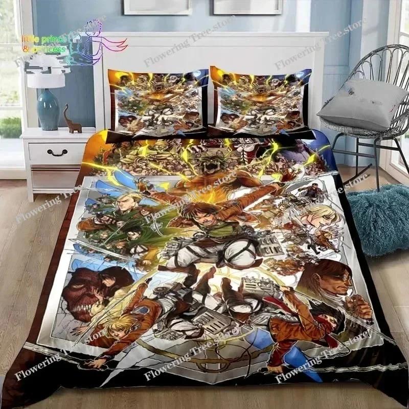 Anime Attack on Titan 3D Print Bedding Set Single Twin Full Queen King Size Bed Set Adult Kid Bedroom Bedding Gift029