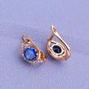 MINTHA Orecchini a Clip alla Moda Matrimonio Quotidiano Gioielli di Moda Orecchini in Zirconia Cubica Blu per Donna Orecchini Colore Oro Rosa