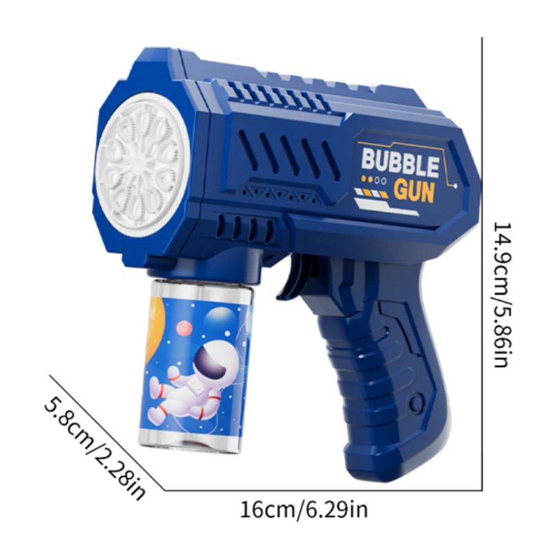 10 Hole Handheld Light Bubble Machine Fully Automatic Electric Bubble Gun Children's Toys Without Battery and Bubble Water
