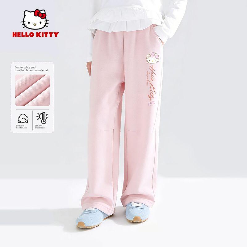 Hello Kitty Girls' Sweatpants Spring and Autumn Style Children's Trendy Pants Spring Girls' Carrot Pants Big Kids' Sweatpants