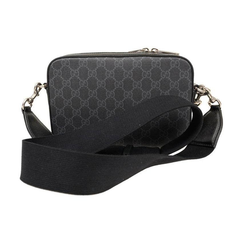 Gucci Geantă Messenger Crossbody din Pânză cu Monogramă GG Neagră Unisex pentru Utilizare Zilnică