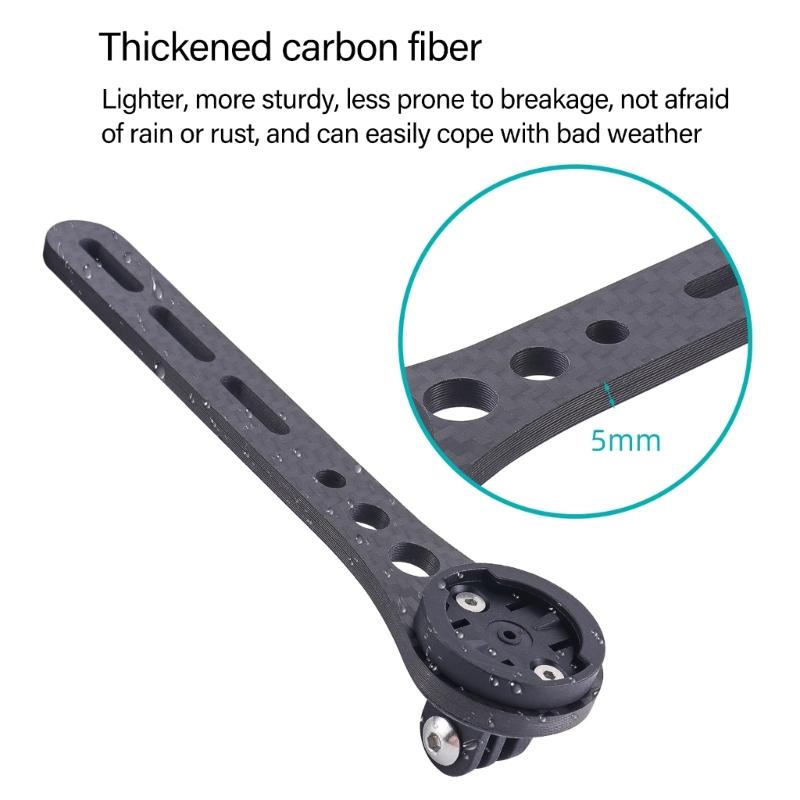 Lightweight Carbon Fiber Bike Mount Universal Holder Adjustable Design Secure Fit Bike Stand for Locate Cameras Lights