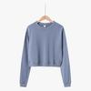 Women's Petite Loose Round Neck Pullover Sweatshirt - Japanese Korean Style, Spring/Autumn 2025 Collection