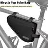 Bicycle Triangle Top Tube Bag, Narrow Edge Anti-collision Bike Frame Bag, Quick Release Straps for Road Bike Tool Storage