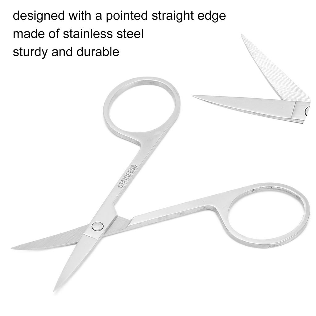 Stainless Steel Eyebrow Trimming Scissors Safe Clean Professional Beauty Scissors for Hair Cutting