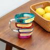 Hand-Painted Book Mug Glass Retro Art Glass Cup 350ml Elegant Desktop Glassware Unique Gift for Book Lovers Readers