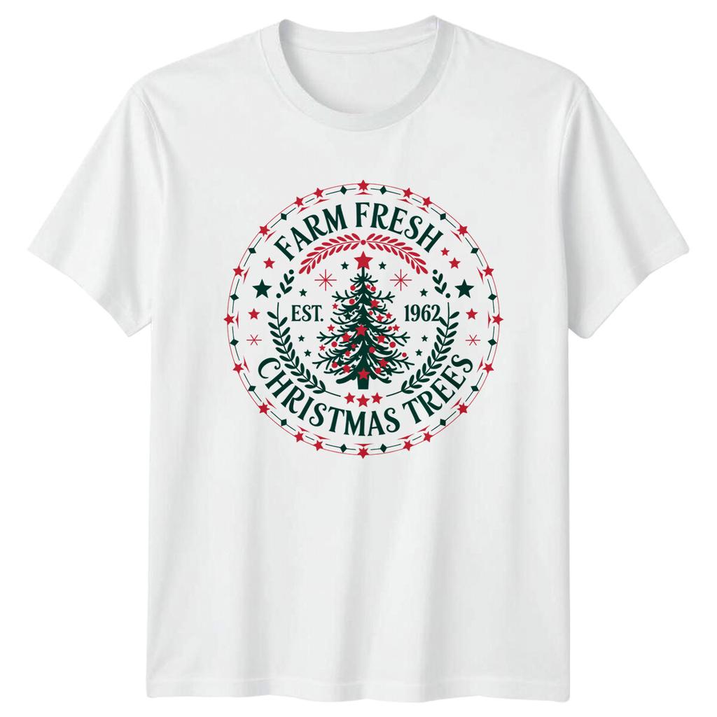 Farm Fresh Christmas Trees Est 1962 Holidays Unisex Unisex Graphic Tee 64th Birthday