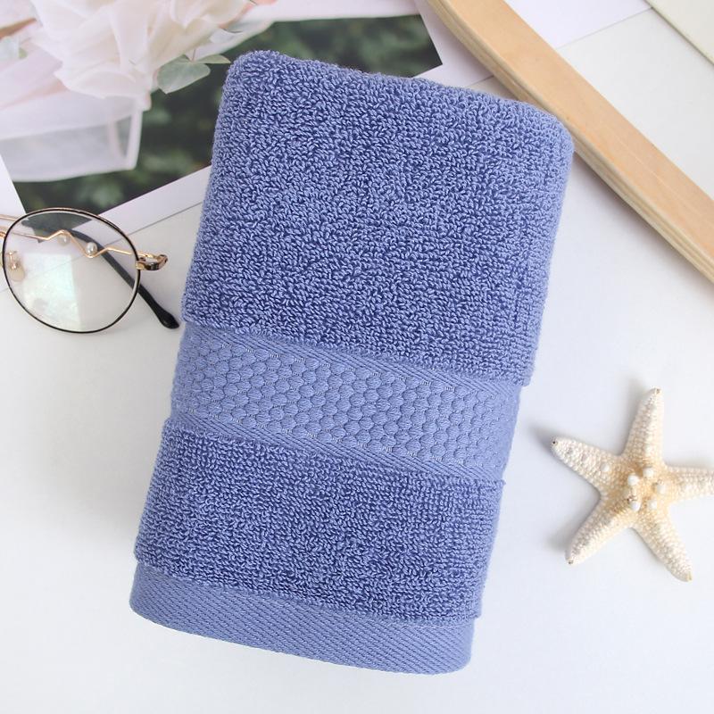 

Towel cotton, pure cotton 32-strand set towel plain household towel bath towel absorbent face towel 35*75 королевский синий