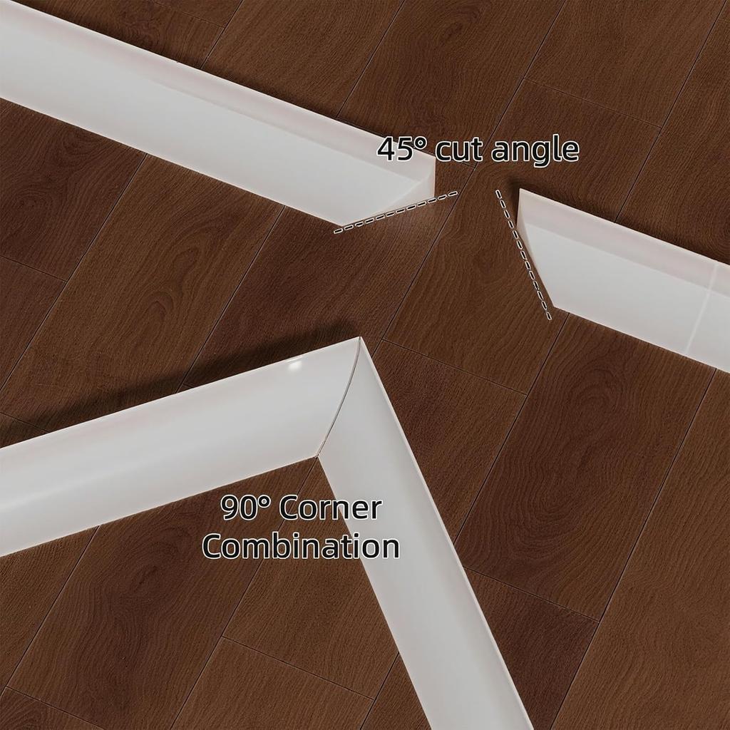 1PC1/2M flexible L-shaped quarter circle bendable decorative mold for wall decoration and decoration of floor edges, wall corn
