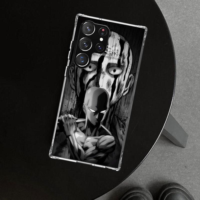 One P-Punch-Man Saitama King Phone Case Cover for Samsung Galaxy S26 S25 Edge S24 S23 Ultra S22 Plus S21 FE S20 + Art Customized