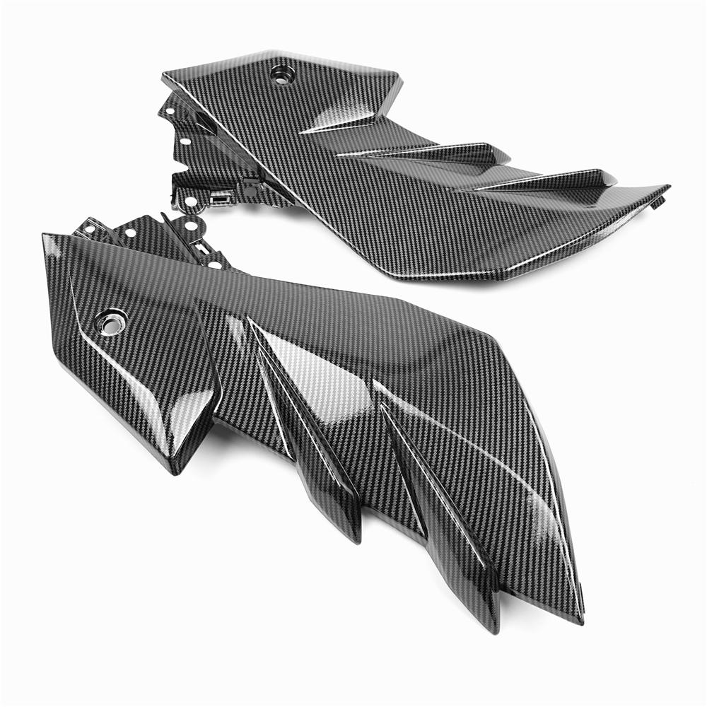 Carbon Fiber Painting Fuel Gas Tank Side Trim Pannel Cover Fairing For Kawasaki Z250 2013-2018 Z300