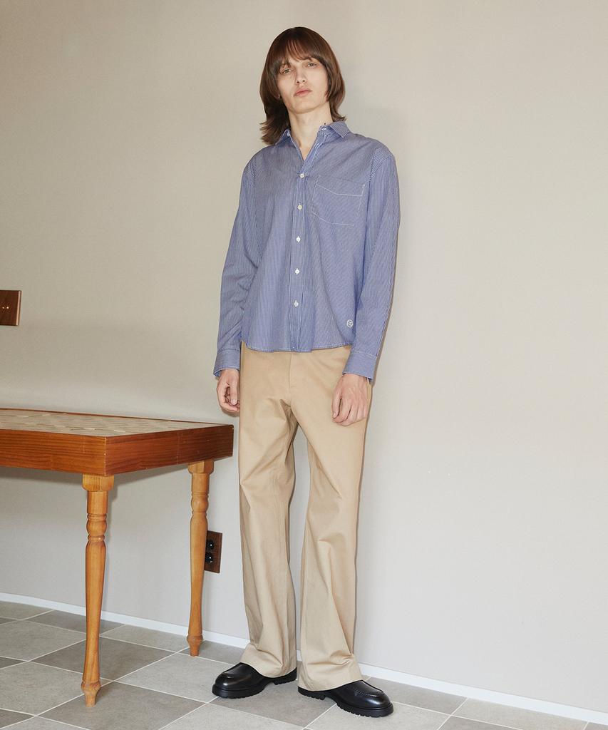 Lollingseutyudio Straight Chino Pants Cotton Twill Deep Beige