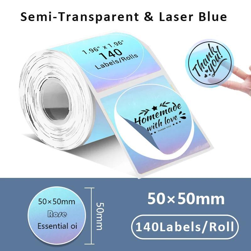 Gradient Laser Thermal Label Paper for Phomemo M220/M221/M120 - 50mm Round
