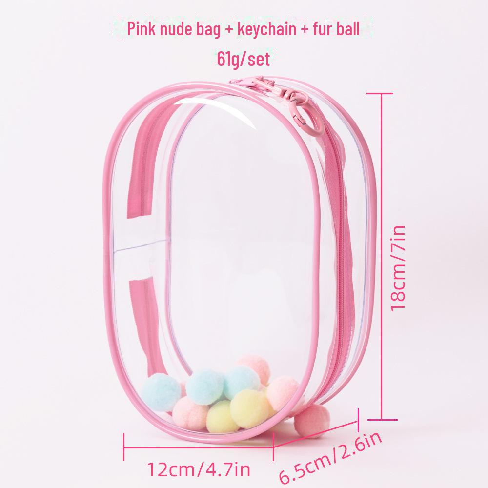 Labubu High-Transparent PVC Anime Doll Dustproof Hanging Bag Transparent PVC Walking Bag for Blind Box Display & Storage