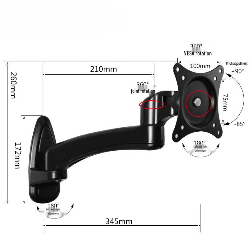 Ollymurs Aluminum Monitor & Laptop Wall Mount