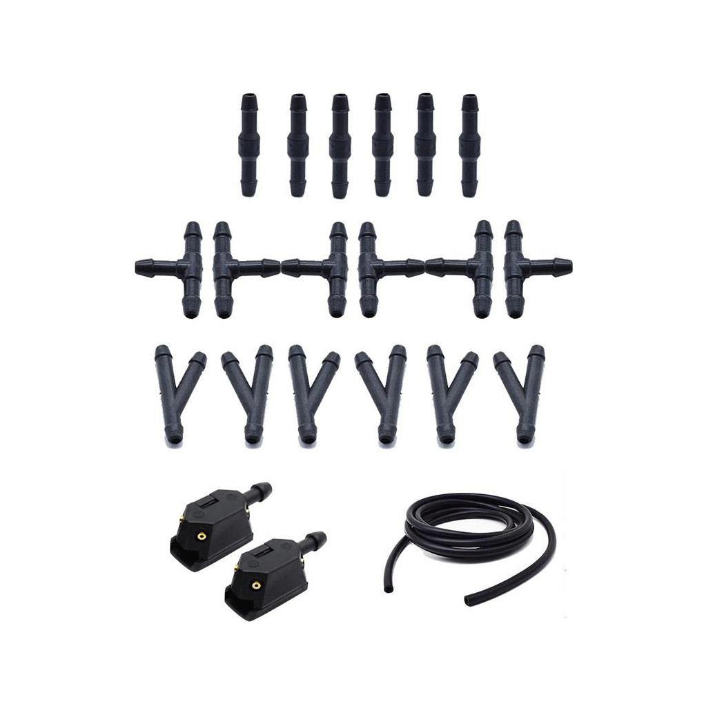 

Car Front Windshield Washer Nozzles Connectors Set Vehicle Water Wiper Jet Replacement Automotive Automobile Spare Parts