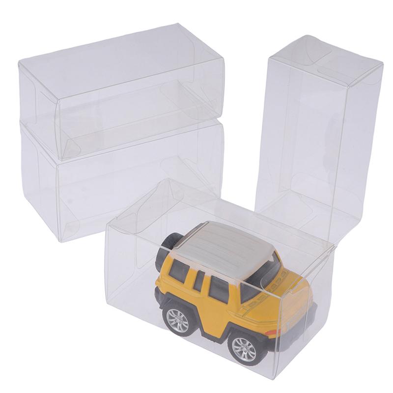 2/5Pcs 1:64 Car Model Display Box Transparent Protective Case Pvc Dust Cover Storage Holder