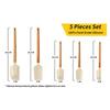 5Pcs Cream Cake Silicone Spatula Wooden Handle Baking Pastry Scraper Blenders Non-Stick Kitchen Dessert Baking Spatula Set