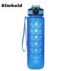 3Sizes ActiveWear Water Bottle Gradient Color Motivational Bottle with Time Marker Leak-proof Cup Gym Outside Drinkware