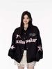 Women's American Star Embroidered Color Block Baseball Jacket – Spring/Fall
