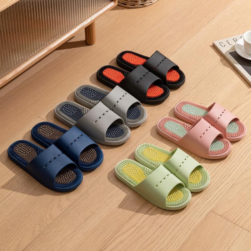 2025 Men's Anti Slip Summer Indoor Home Bathroom Bathing Foot Massage Slippers
