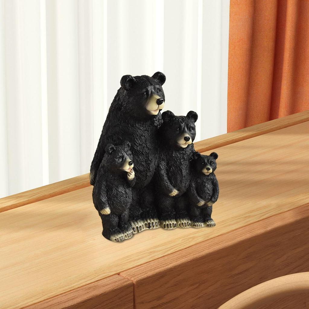 Bear Figurine, Animal Decoration for Living Room Shelf