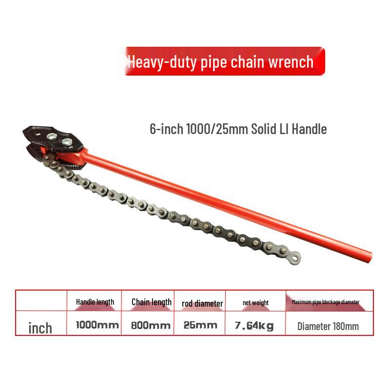 Hengdunda Heavy-Duty Adjustable Pipe Chain Wrench