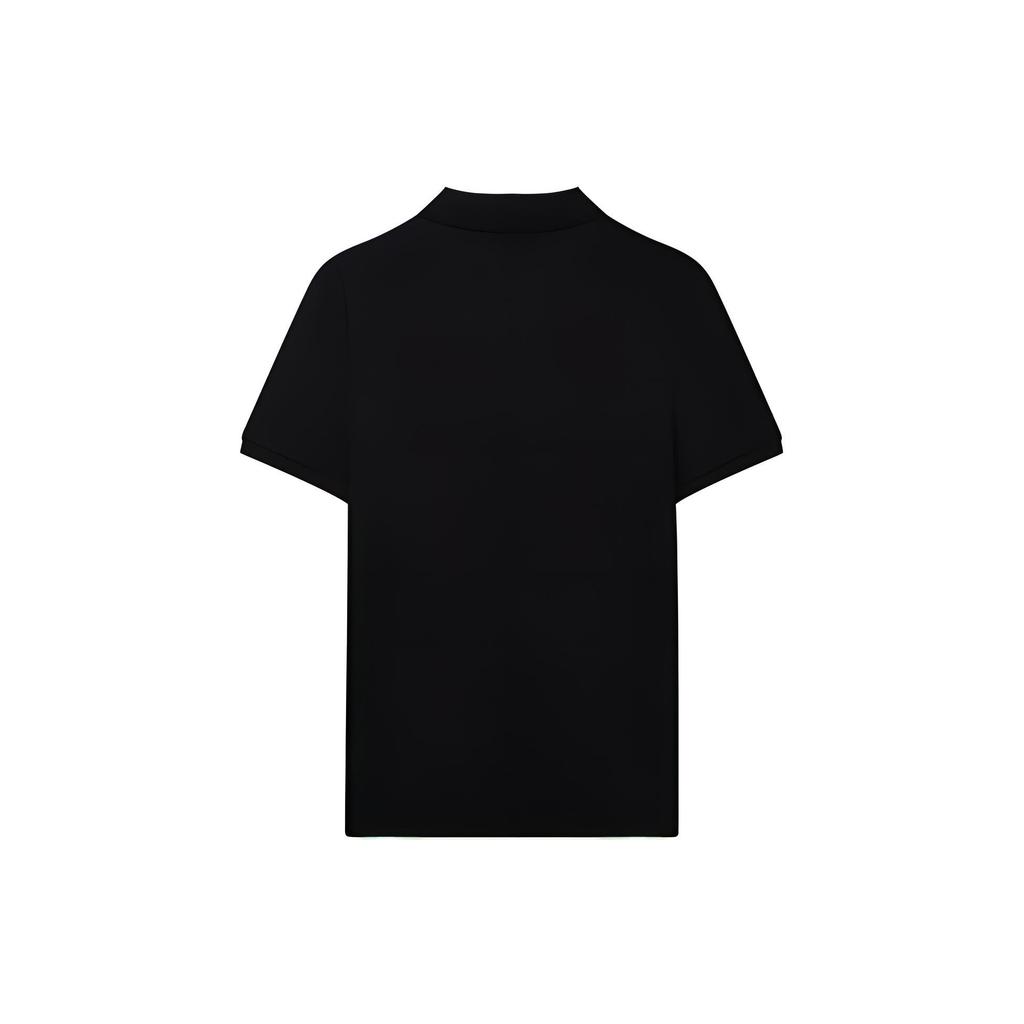 Fila Logo Bestickter Pullover Kurzarm Poloshirt Herren Poloshirts Schwarz F11M328107GBK