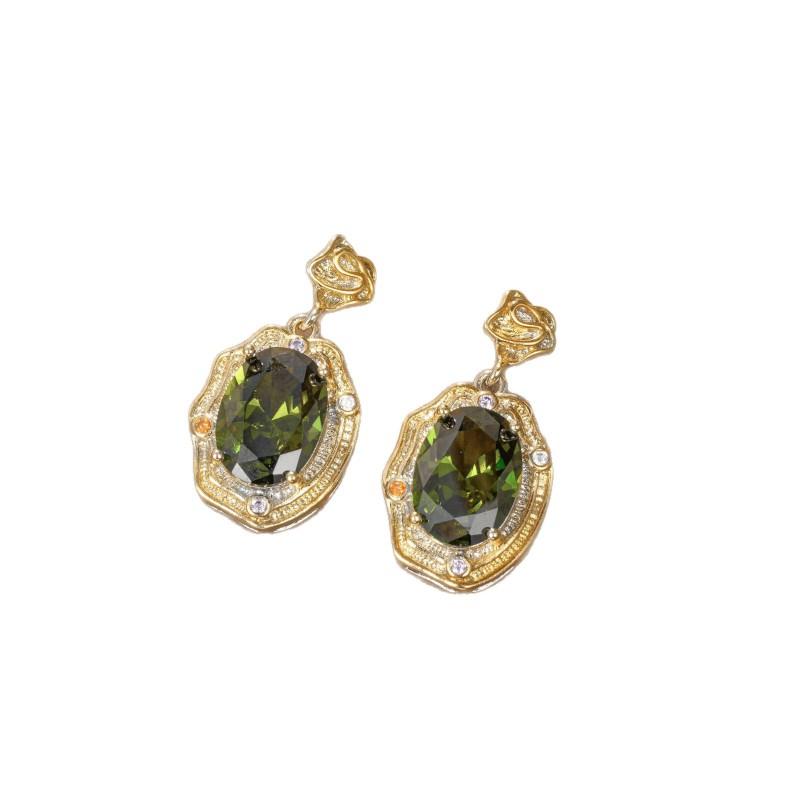 Boho Chic Geometric Zircon Stud Dangle Earrings Women Post Alloy Vintage Style Fashion Jewelry