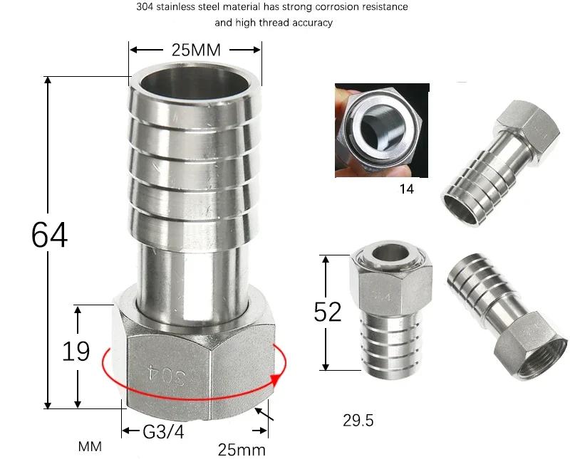 Hose Barb Nipple 304 Stainless Steel Pipe Fitting Air Water Gas304 Hose Adaptors Adapter For Vacuum Fittings Stainless Steel
