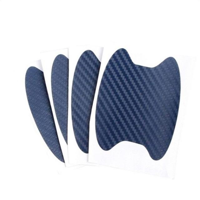 3D Carbon Fiber Car Door Handle Bowl Stickers (4-Pack) - Scratch-Resistant, Anti-Scratch, 9x10cm.