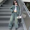 Y2K Jeans Jacket Suit Wide Leg Pants Girls Clothes Set Outfits Children Cowboy Set  Students