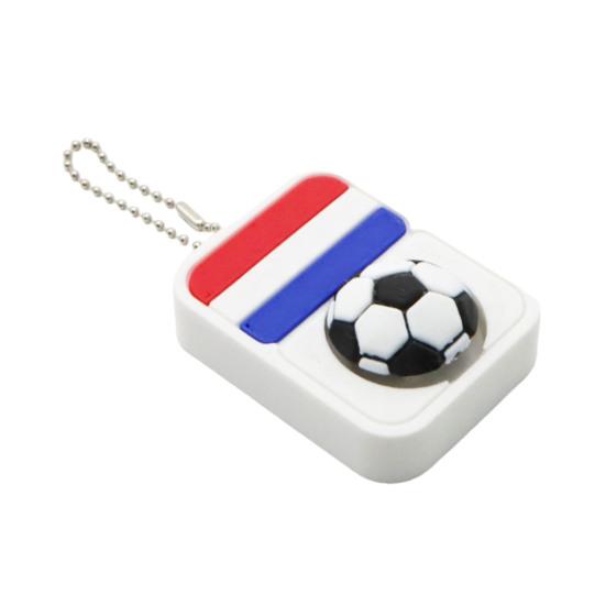 Football Clicker Fidget Toy with Ball Chain Stress Relief National Flag Football Decompression Button Keychain Pendant Backpack Charm Fans Gift