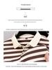 Men's Summer Striped Color Block Polo Shirt - Short Sleeve, Casual, Versatile Lapel T-shirt