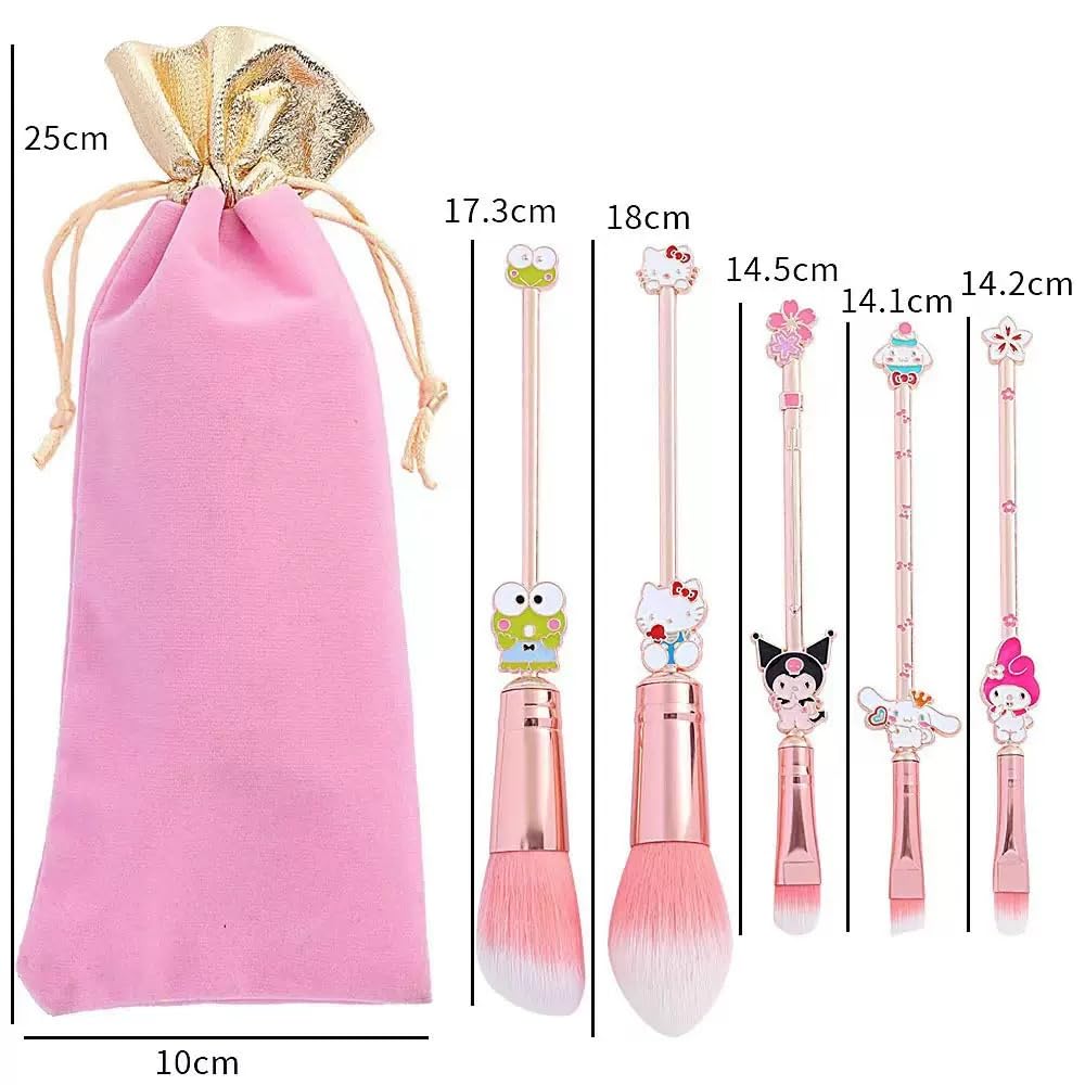 Uroczy zestaw pędzli do makijażu i pędzli do oczu z włókna Świetny prezent Popularny Sailor Moon Przenośny zestaw pędzli do makijażu zawierający anime anime 8-częściowe włosie.