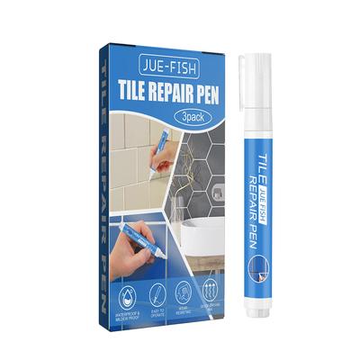 Ceramic Tile Pen Wall Grout Restorer Pen Repair Marker Grout Filler Pen For Restoring Tile Wall Floor Bathrooms Kitchen White