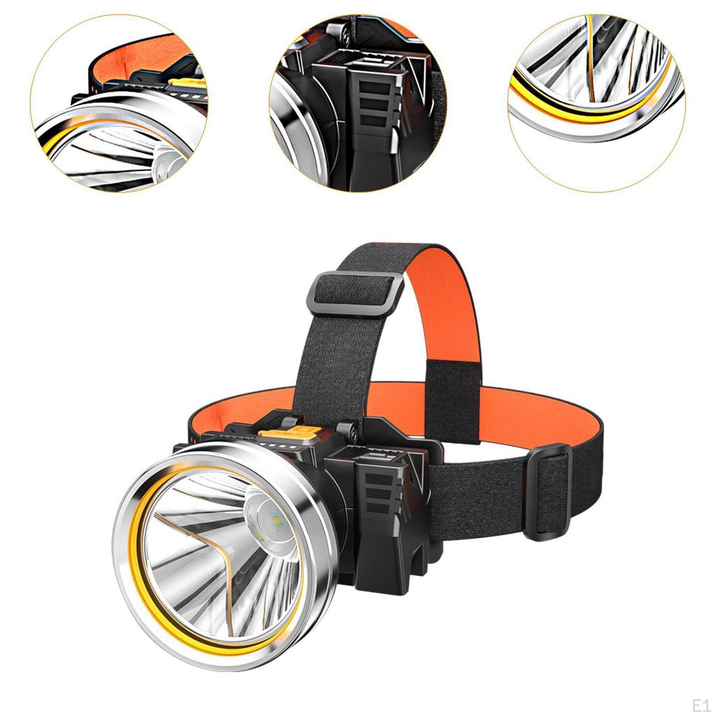 Rechargeable LED Headlamp Torch Waterproof 3 Lighting Modes Head Light Flashlight for Women Men
