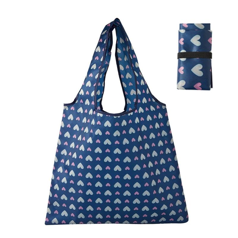 

1 шт. Сумка-тоут для продуктов, складная, полиэстер, моющаяся, большой вместимости, перерабатываемые хозяйственные сумки, экологичные продукты