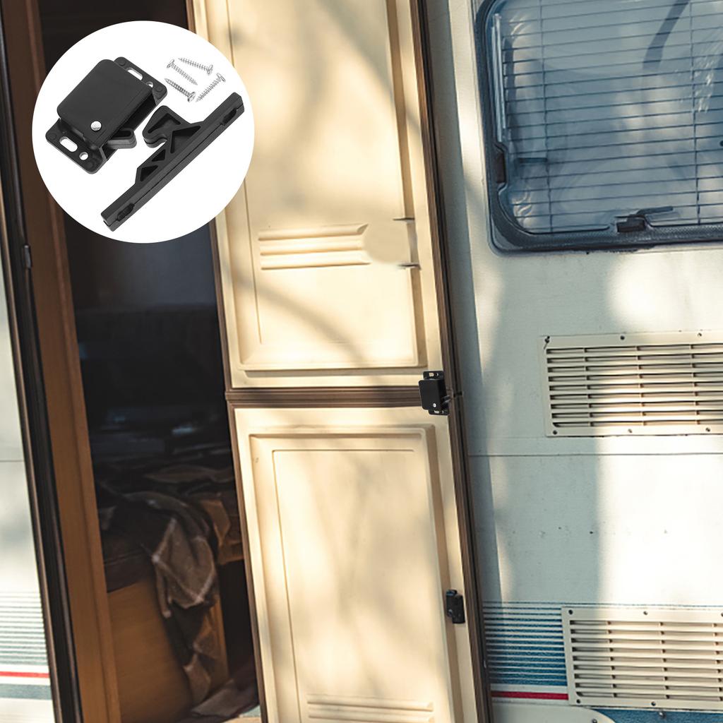 Side Mounted Door Lock Rv Cabinet Latch Grabber Accessories Furniture Hardware Drawer Catch Sturdy Abs Material Fits Most Rv