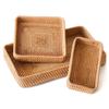 Handcraft Rattan Serving Tray, Wicker Storage and Organizing Baskets, Woven Tray for Home Decor, Bathroom, Kitchen Counter