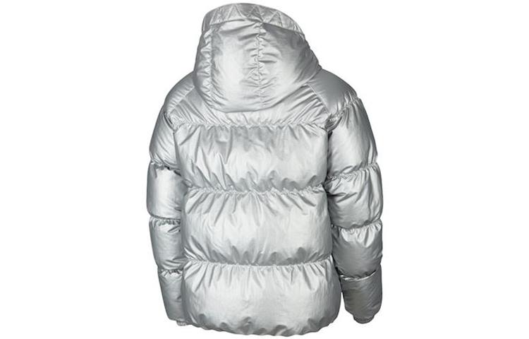 Nike Down Jackets Men's Silver Hooded Moderate Down Jacket BV4709-096