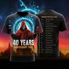 Vintage Helloween Zespół Rockowy Trasa Nadruk 3D Koszulka Męska Damska Moda Halloween Krótki Rękaw Góry Koszulki Dziecięca Koszulka Odzież Unisex