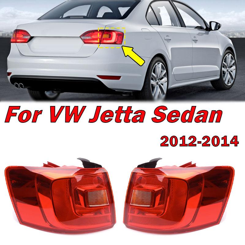Car Accessories For VW Jetta Sedan 2012 2013 2014 Outside Tail light Rear Warning Brake Turn Signal Auto Taillight Without Bulb