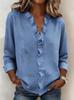 European Spring 2026 Women's Ruffle Trim Long-Sleeve Cotton Shirt